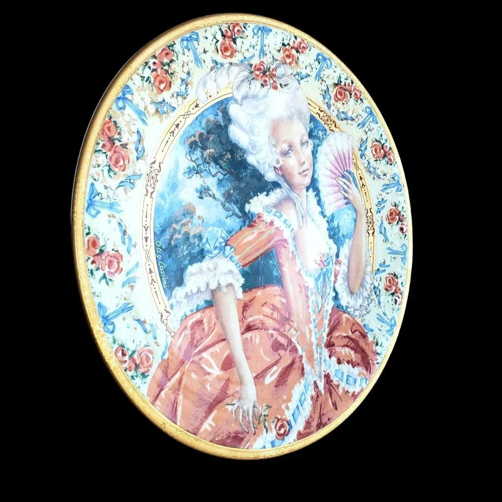 Oleg Cassini Marie Antoinette Collector Plate 10.25" French Rococo Style 1982 - Picture 4 of 9